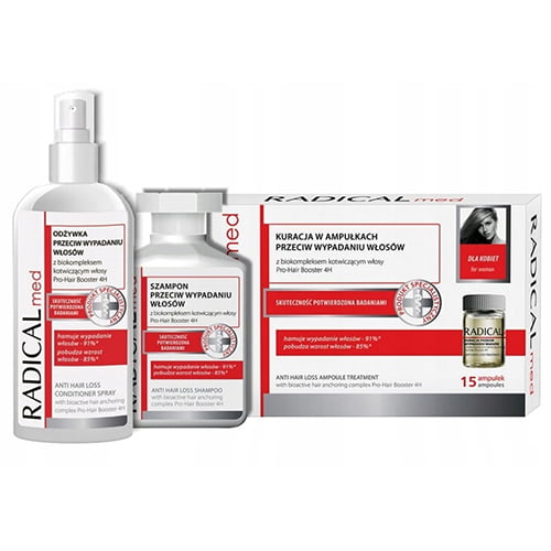 Ideepharm RADICAL MED Hair Loss Ampoule Treatment for Women 15 x 5ml